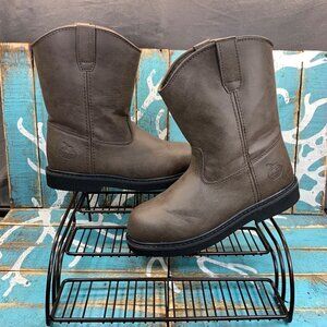 Georgia Boot Co 7" Wellington Kids Sz 5.5 Womens 7 Brown Leather Boots Worn 1X